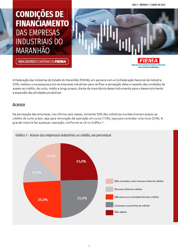 Condições de Financiamento das Empresas Industriais do Maranhão